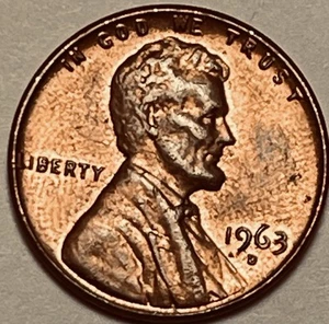 Llanta desplazada Lincoln Memorial 1963 D centavo buen estado error L en el borde - Imagen 1 de 2