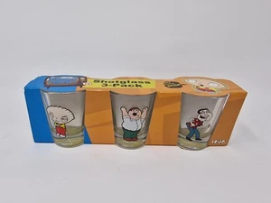 Family Guy Shot Glasses Set Quagmire Peter Stewie Griffin 2004 NIB Adult Swim  - Picture 1 of 2