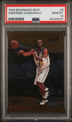 1998 BOWMAN'S BEST #8 ANFERNEE HARDAWAY PSA 10 - Image 1 of 2