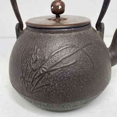 Hervidor de agua de hierro para ceremonia de té Sado japonés Tetsubin Pot Foto 1 de 4