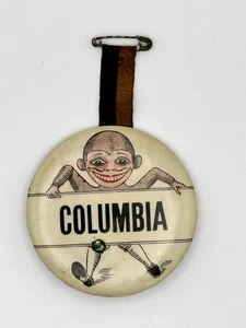 Vintage COLUMBIA UNIVERSITY/ COLLEGE ?? Pin / Noisemaker Phila. Badge Co. RARE - Picture 1 of 13