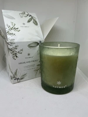 Thymes Highland Frost Aromatic Candle 6.5 oz in Glass Jar in Box New - Image 1 of 4