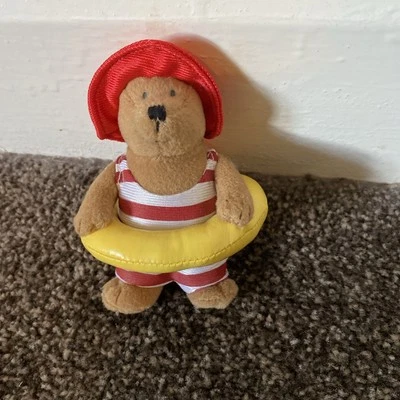 PADDINGTON BEAR RARE VINTAGE 5” ‘SWIMMING’ KEY RING/BAG CLIP. 2006. ORIGINAL - Image 1 of 4