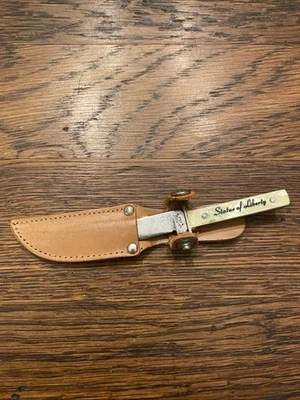 Vintage Small Knife Souvenir With Sheath Statue Of Liberty 4” - Image 1 of 4