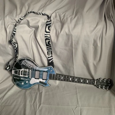 Paper Jamz Pro Series Blue Guitar W/Strap & Amp TESTED WORKS No Mic - Image 1 of 4