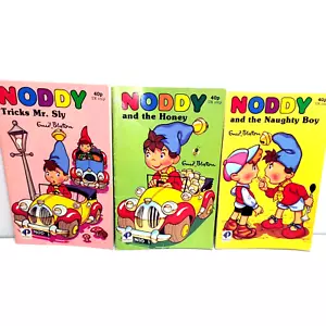 Enid Blyton  Noddy 3 Vintage 1985 Small Paperback lot Purnell Books Big Ears - Picture 1 of 24