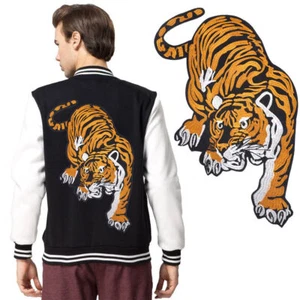 Big Tiger Embroidered Patch Applique Sew Iron on Cloth Jeans Jacket Badge Decor - Picture 1 of 5