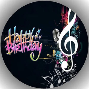 Tortenaufleger Geburtstag Party Tortenbild Fondant - Oblate Musik P3 - Bild 1 von 1