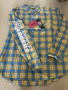 Los Angeles Chargers / NFL / FOCO Flannel Shirt - NWT  Large  /L