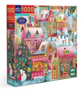 Rompecabezas Holiday Village 1000 piezas de eeboo ~ artista Uta Krogmann - Imagen 1 de 4