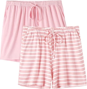 Pajama Shorts Womens Lounge Short Sleep Shorts Pajama Bottoms - Picture 1 of 12