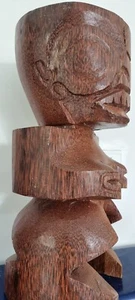 Statue Sculpture Tiki Wood Polynesia Pacific Island Largetotem Tahiti - Picture 1 of 15