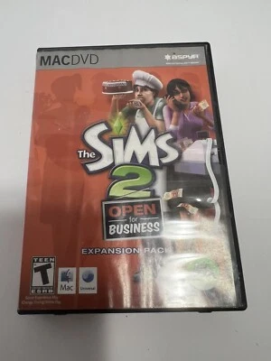 The Sims 2 Open for Business MAC DVD 2004 Expansion Pack CIB with Manual * - Image 1 of 4