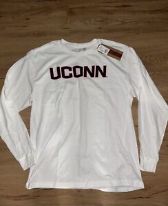 THE VICTORY UCONN HUSKIES COTTON LONG SLEEVE SHIRT  SIZE LARGE NWT $40