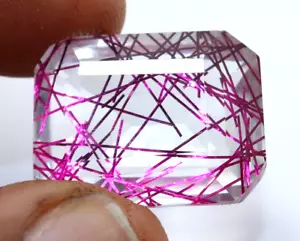Pietra preziosa doppietta taglio smeraldo doppietta taglio smeraldo rosa certificato naturale 33,50 carati - Foto 1 di 5
