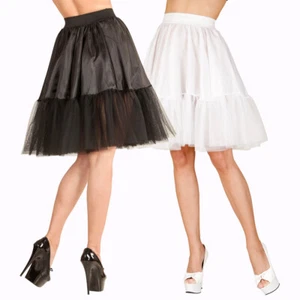 Petticoat Damen-Unterrock knielang Zubehör - Tüllrock für Rockabilly Kostüme - Bild 1 von 7