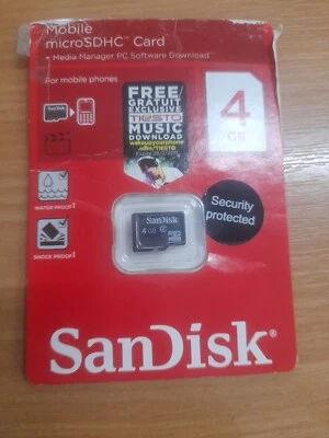 SanDisk microSDHC 4 GB Class 4 - MicroSDHC Card - (SDSDQM-004G-B35) - Image 1 of 2