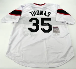 FRANK THOMAS CHICAGO WHITE SOX AUTOGRAPHED STITCHED JERSEY  JSA WITNESS COA - Picture 1 of 3
