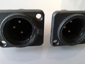 2x XLR EINBAUBUCHSEN "MALE" hochwertig verarbeitet, ABS-Kunststoff, sehr stabil - Picture 1 of 2
