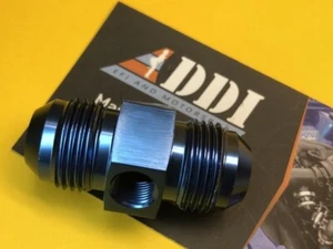 10AN Male to male JIC flare + 1/8 NPT port Blue - Picture 1 of 3
