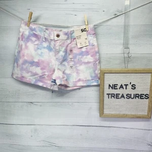 SO Girls Paint Splatter Mid Rise Superstretch Adjustable Waist Shortie Sz 16 NEW - Picture 1 of 10