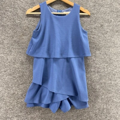 Mono Honey And Rosie Niñas 12 Azul Sin Mangas Cremallera Forrado Volantes Informal Foto 1 de 4