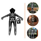 Halloween Skeleton Costume Jumpsuit: Adult Bone Print Bodysuit
