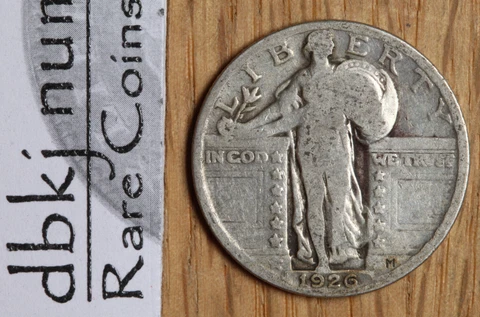 1926 (P) Standing Liberty Quarter Silver 25¢ - G - Good Cover