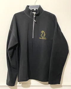 YELLOW DOG LINUX Mens Black Fleece Half Zip Mock Neck Pullover Size Medium MED - Picture 1 of 4