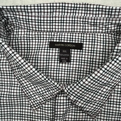 Martin Gordon Shirt Mens 2XL Casual Button Up Brown Black Plaid Long Sleeve - Image 1 of 4