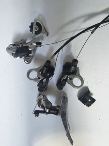 Schaltung / Gear Shift Shimano XT 3/7 RD-M735 / FD-M735 + Schalthebel / Shifter - Bild 1 von 2