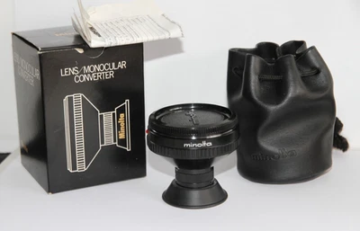 Minolta MD Lens Monocular Converter. Mint  Boxed. - Image 1 of 4