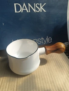 DANSK Kobenstyle WHITE Butter Warmer Enamel-coated steel -- Has A Blemish - Picture 1 of 7