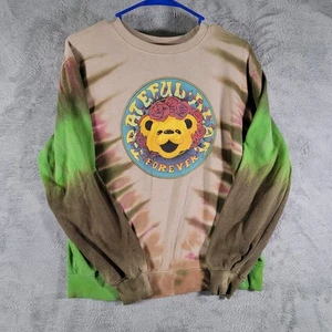 Grateful Dead Forever Womens Teddy Bear Tie Dye Graphic Sweatshirt Size S Small - Picture 1 of 11