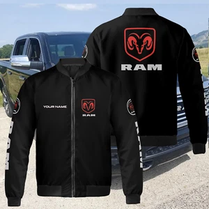 RAM American Muscle Car Lightweight Windproof Bomber Jacket - Picture 1 of 11