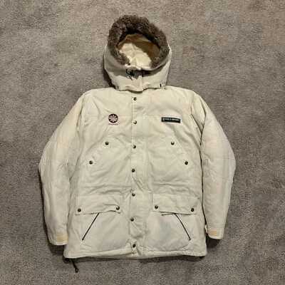 Chaqueta acolchada parka con capucha de piel Ralph Lauren deportiva polo vintage deportiva talla L Foto 1 de 4