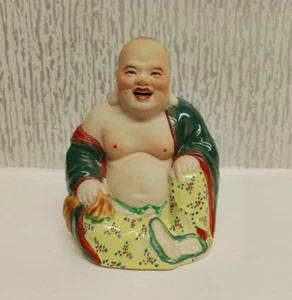 20th C Chinese Laughing Buddha Bisque, Maker's Mark To Base, Great Condition - Picture 1 of 9