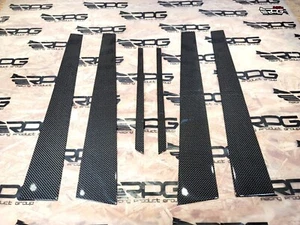RPG Carbon 6 pcs Window Pillar Trim Cover for 03-08 Mitsubishi Evolution Evo 8 9 - Picture 1 of 9