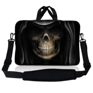 10 Zoll Tablet Laptop Hülle Tasche Tragetasche Etui mit Schultergurt Kapuze Totenkopf - Bild 1 von 3