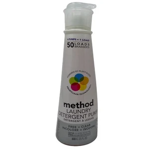 Method Laundry Detergent Pump Hypoallergenic Free & Clear 20 Fl Oz, 50 Loads - Picture 1 of 2