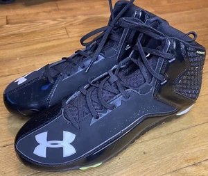 Under Armour Clutch Fit Black/White Football Cleats Shoes #1258022-001 Mens 11 - Picture 1 of 15