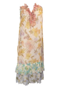 Zimmermann Dress Women Silk UK 14 A-line Multicolour Floral Midi Summer - Picture 1 of 3