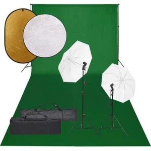 Kit Per Studio Fotografico Con Set Luci, Fondale E Riflettore - Foto 1 di 6