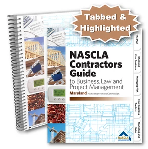 Pre-Tabbed & Highlighted NASCLA Maryland Home Improvement Commission 7th Edition - Picture 1 of 1