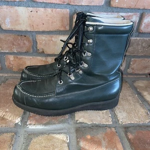 Cabelas Kangaroo Featherlight Green Leather Boots Vibram Mens Sz 8.5B Women 10B - Picture 1 of 6