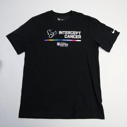 Houston Texans Nike NFL On Field Apparel Short Sleeve Shirt Men's Black Used Cover