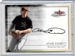 ADAM EVERETT LOT: 2000 FLEER AUTOGRAPHICS & 2001 BOWMAN CERTIFIED AUTOGRAPHS - Picture 1 of 2