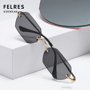 Men Women Small Frame Rimless Punk Style Sunglasses Classic Outdoor Glasses New
