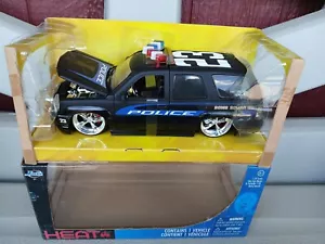 Jada Heat scala 1:24 2002 CADILLAC ESCALADE unità squadra bomba polizia pressofusa - Foto 1 di 4