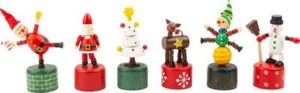 Figuras estampadas Navidad, figuras tambaleantes, renos, Papá Noel, etc. 12 piezas - Imagen 1 de 4
